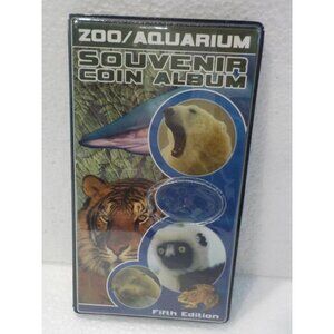 Vtg Zoo/Aquarium Souvenir Pressed Elongated Penny Collector Coin Album - 5th Ed.